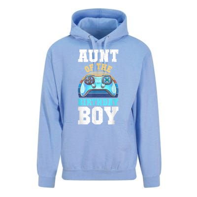 Aunt Of The Birthday Boy Matching Video Gamer Birthday Party Unisex Surf Hoodie