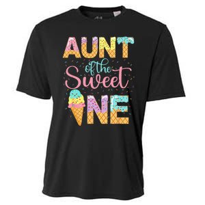 Aunt Of The Sweet One 1st Birthday Ice Cream Lovers Cooling Performance Crew T-Shirt