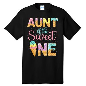 Aunt Of The Sweet One 1st Birthday Ice Cream Lovers Tall T-Shirt