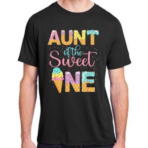 Aunt Of The Sweet One 1st Birthday Ice Cream Lovers Adult ChromaSoft Performance T-Shirt