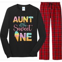 Aunt Of The Sweet One 1st Birthday Ice Cream Lovers Long Sleeve Pajama Set