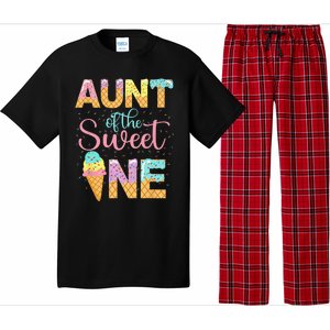 Aunt Of The Sweet One 1st Birthday Ice Cream Lovers Pajama Set