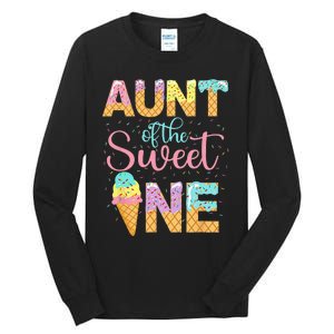 Aunt Of The Sweet One 1st Birthday Ice Cream Lovers Tall Long Sleeve T-Shirt