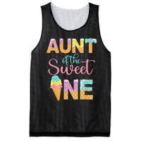 Aunt Of The Sweet One 1st Birthday Ice Cream Lovers Mesh Reversible Basketball Jersey Tank