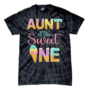 Aunt Of The Sweet One 1st Birthday Ice Cream Lovers Tie-Dye T-Shirt