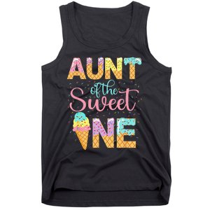 Aunt Of The Sweet One 1st Birthday Ice Cream Lovers Tank Top