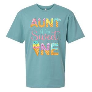 Aunt Of The Sweet One 1st Birthday Ice Cream Lovers Sueded Cloud Jersey T-Shirt