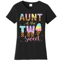 Aunt Of The Two Sweet Birthday Ice Cream Two Year old Women's T-Shirt