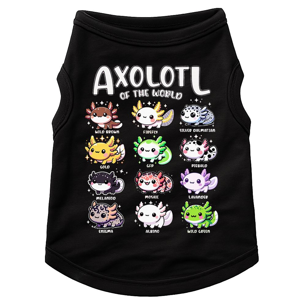 Axolotls Of The World Kawaii Types Of Axolotl Fish Amphibian Doggie Tank