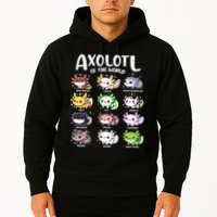 Axolotls Of The World Kawaii Types Of Axolotl Fish Amphibian Hoodie