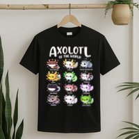 Axolotls Of The World Kawaii Types Of Axolotl Fish Amphibian T-Shirt