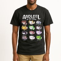 Axolotls Of The World Kawaii Types Of Axolotl Fish Amphibian Tall T-Shirt