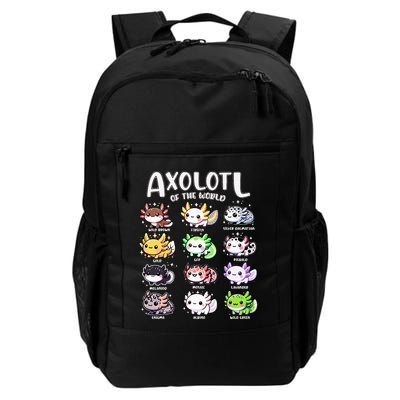 Axolotls Of The World Kawaii Types Of Axolotl Fish Amphibian Backpack