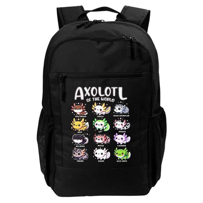 Axolotls Of The World Kawaii Types Of Axolotl Fish Amphibian Backpack