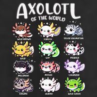 Axolotls Of The World Kawaii Types Of Axolotl Fish Amphibian Beanie