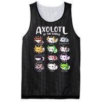 Axolotls Of The World Kawaii Types Of Axolotl Fish Amphibian Mesh Reversible Basketball Jersey Tank