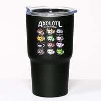 Axolotls Of The World Kawaii Types Of Axolotl Fish Amphibian Tumbler