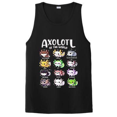 Axolotls Of The World Kawaii Types Of Axolotl Fish Amphibian PosiCharge Competitor Tank