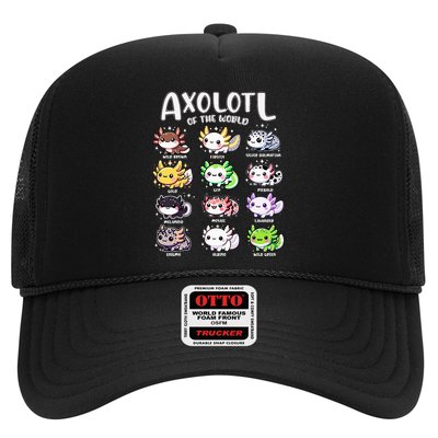 Axolotls Of The World Kawaii Types Of Axolotl Fish Amphibian Trucker Hat