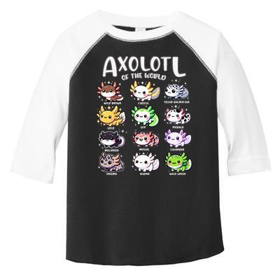 Axolotls Of The World Kawaii Types Of Axolotl Fish Amphibian Toddler Fine Jersey T-Shirt