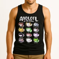 Axolotls Of The World Kawaii Types Of Axolotl Fish Amphibian Tank Top