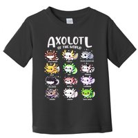 Axolotls Of The World Kawaii Types Of Axolotl Fish Amphibian Toddler T-Shirt