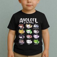 Axolotls Of The World Kawaii Types Of Axolotl Fish Amphibian Toddler T-Shirt