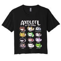Axolotls Of The World Kawaii Types Of Axolotl Fish Amphibian Crop Top