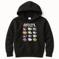Axolotls Of The World Kawaii Types Of Axolotl Fish Amphibian Kids Hoodie