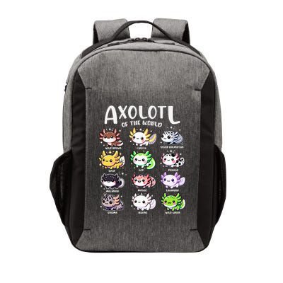 Axolotls Of The World Kawaii Types Of Axolotl Fish Amphibian Vector Backpack