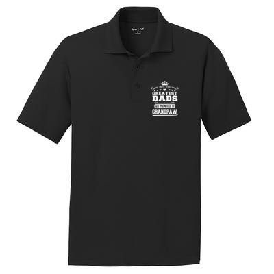 Awesome Only The Greatest Dads Get Promoted To Grandpaw Gift PosiCharge RacerMesh Polo