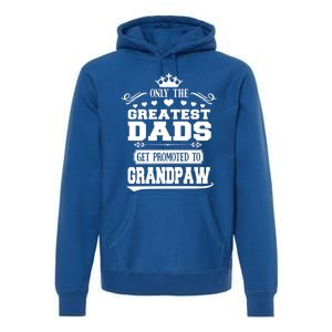 Awesome Only The Greatest Dads Get Promoted To Grandpaw Gift Premium Hoodie