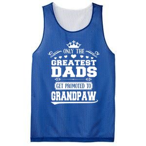 Awesome Only The Greatest Dads Get Promoted To Grandpaw Gift Mesh Reversible Basketball Jersey Tank