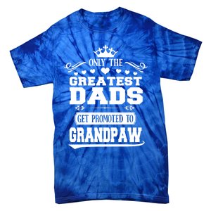 Awesome Only The Greatest Dads Get Promoted To Grandpaw Gift Tie-Dye T-Shirt