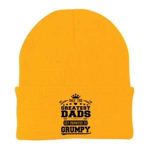 Awesome Only The Greatest Dads Get Promoted To Grumpy Great Gift Knit Cap Winter Beanie