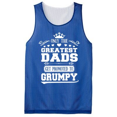 Awesome Only The Greatest Dads Get Promoted To Grumpy Great Gift Mesh Reversible Basketball Jersey Tank