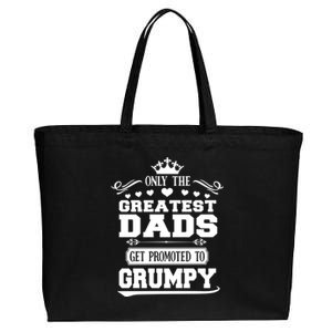 Awesome Only The Greatest Dads Get Promoted To Grumpy Great Gift Cotton Canvas Jumbo Tote