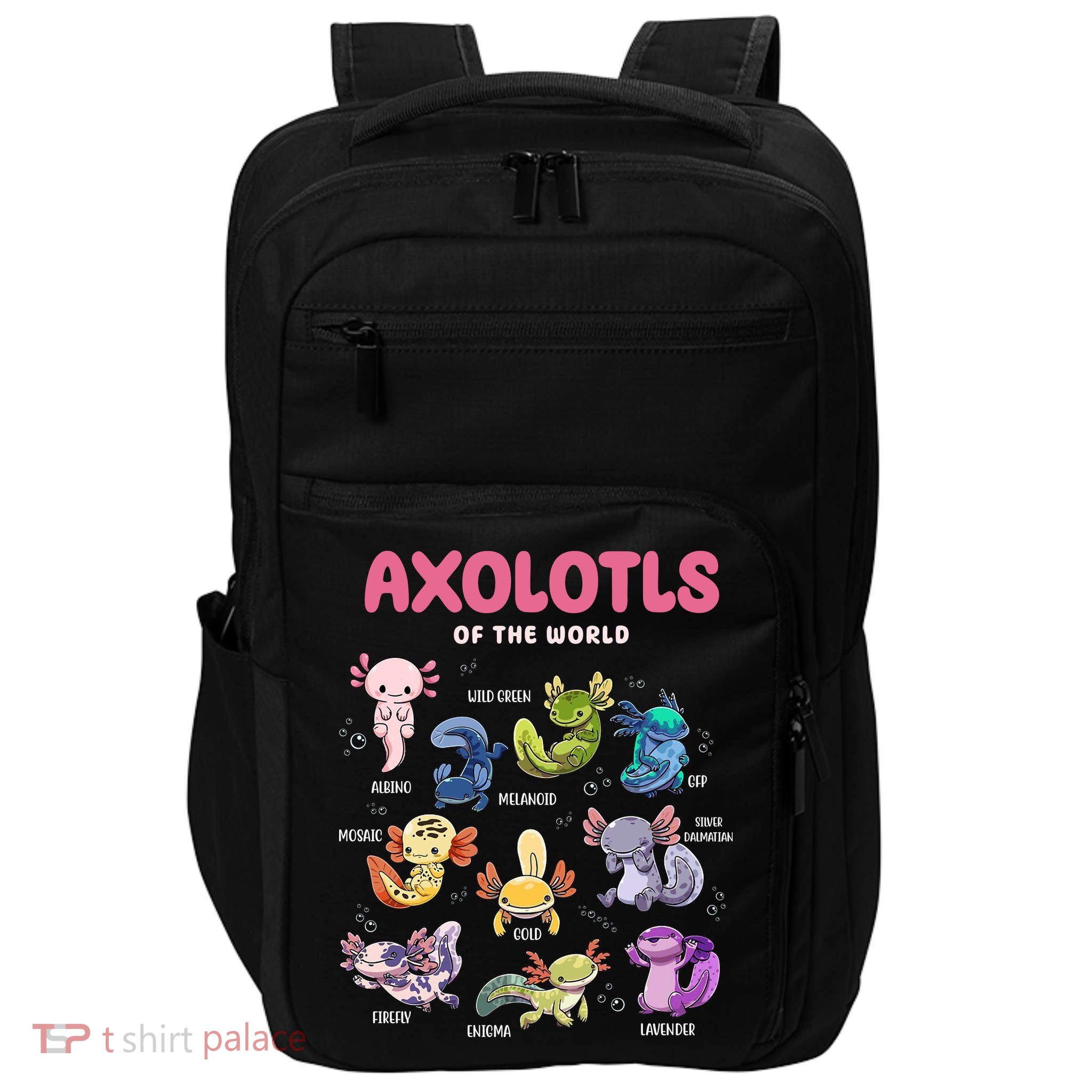 Axolotls Of The World Animals Kawaii Impact Tech Backpack