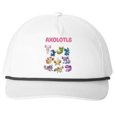 Axolotls Of The World Animals Kawaii Snapback Five-Panel Rope Hat