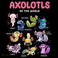 Axolotls Of The World Animals Kawaii 16 in Basic Backpack