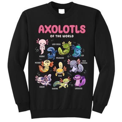 Axolotls Of The World Animals Kawaii Tall Sweatshirt