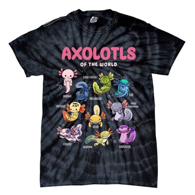 Axolotls Of The World Animals Kawaii Tie-Dye T-Shirt