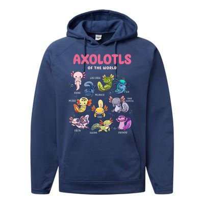 Axolotls Of The World Animals Kawaii Performance Fleece Hoodie