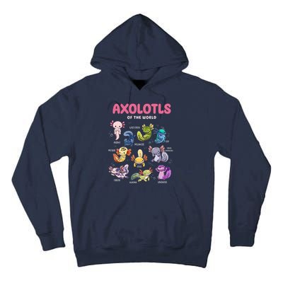 Axolotls Of The World Animals Kawaii Tall Hoodie