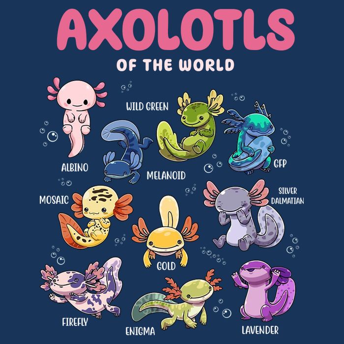 Axolotls Of The World Animals Kawaii Infant Baby Jersey Bodysuit