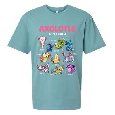 Axolotls Of The World Animals Kawaii Sueded Cloud Jersey T-Shirt