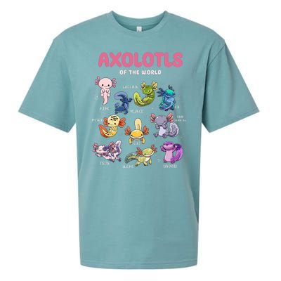 Axolotls Of The World Animals Kawaii Sueded Cloud Jersey T-Shirt