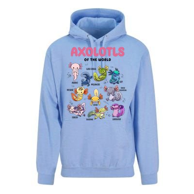 Axolotls Of The World Animals Kawaii Unisex Surf Hoodie