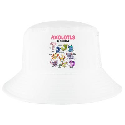 Axolotls Of The World Animals Kawaii Cool Comfort Performance Bucket Hat