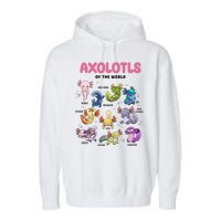 Axolotls Of The World Animals Kawaii Garment-Dyed Fleece Hoodie